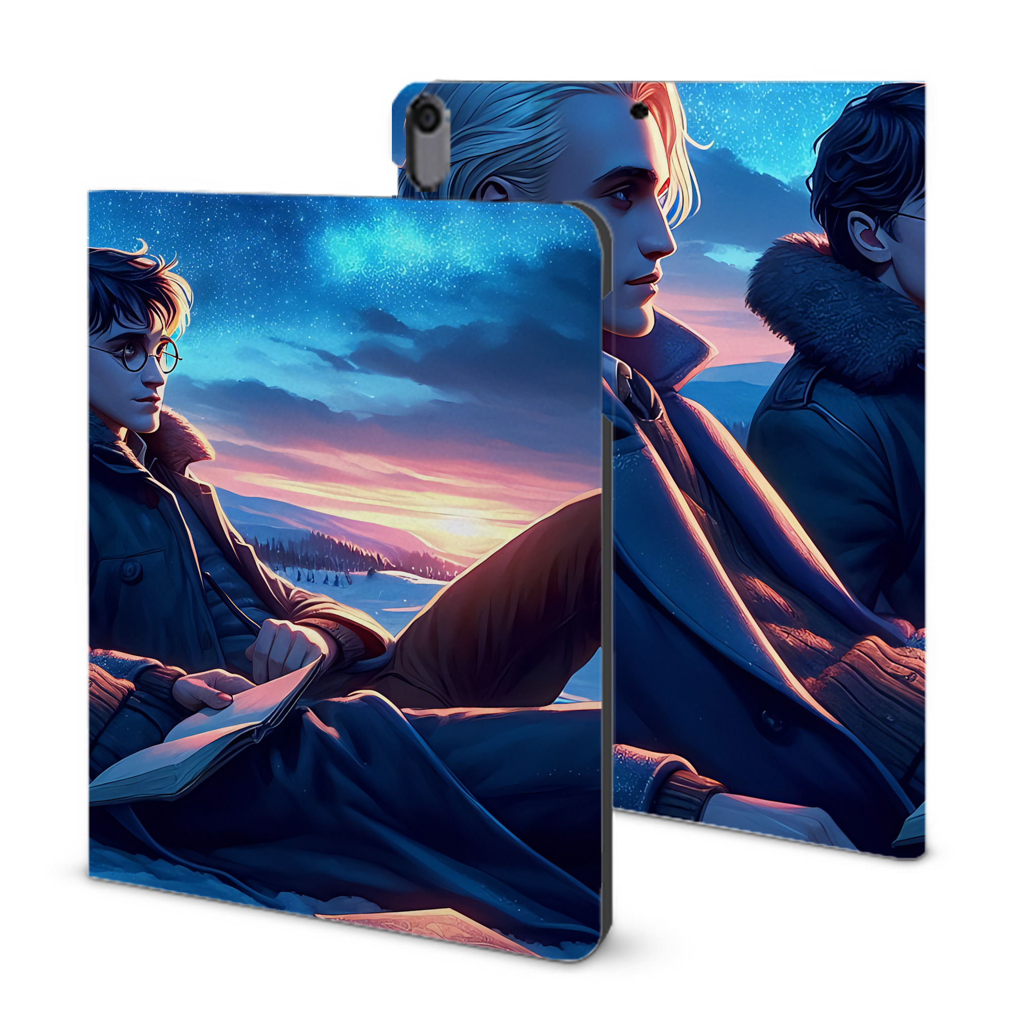 （画像用） Harry Potter ハリー・ポッターシリーズ IPad ケース ブック型 PUレザー TPU 耐衝撃 軽量 薄型 ペン収納なし 全面保護 IPad 各モデル対応